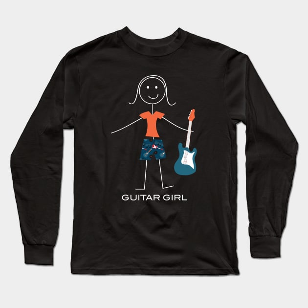 Funny Womens Bass Guitar Girl Long Sleeve T-Shirt by whyitsme